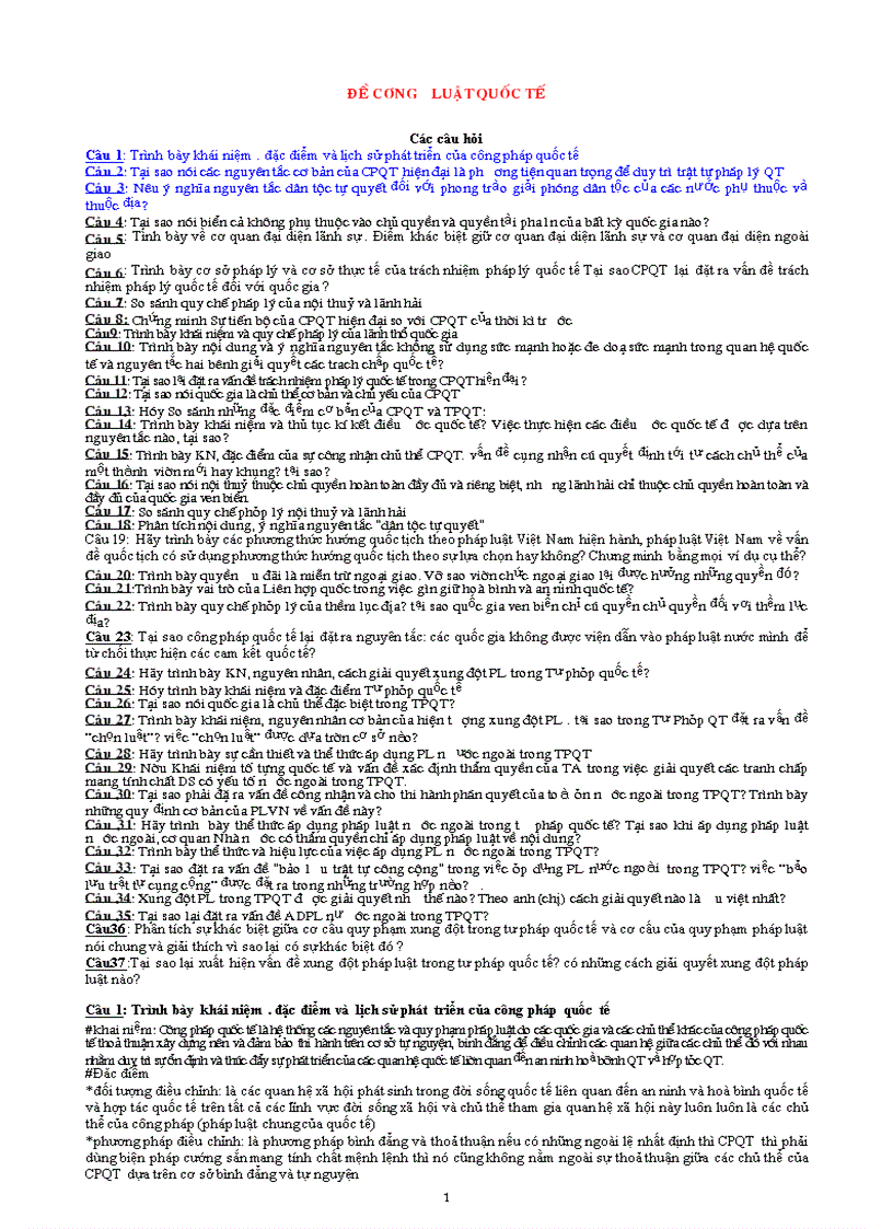image for page Câu hỏi và đáp án môn thi luật công pháp quốc tế