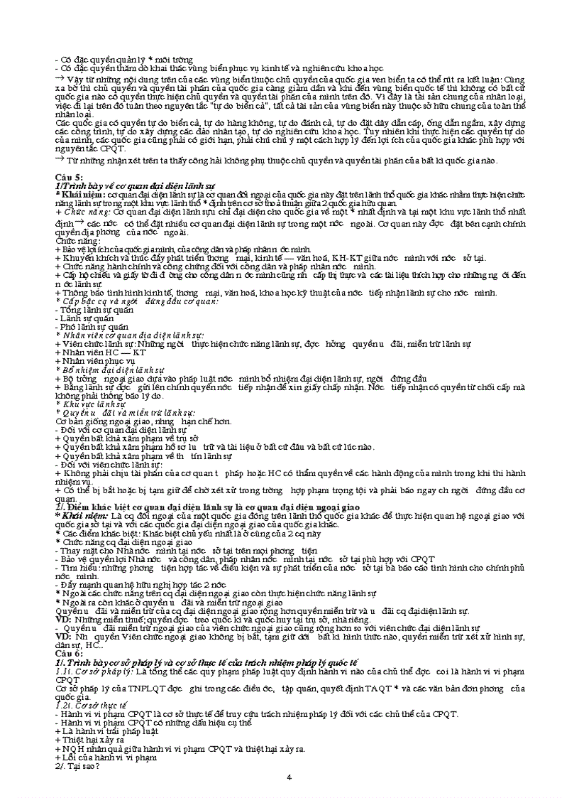 image for page Câu hỏi và đáp án môn thi luật công pháp quốc tế