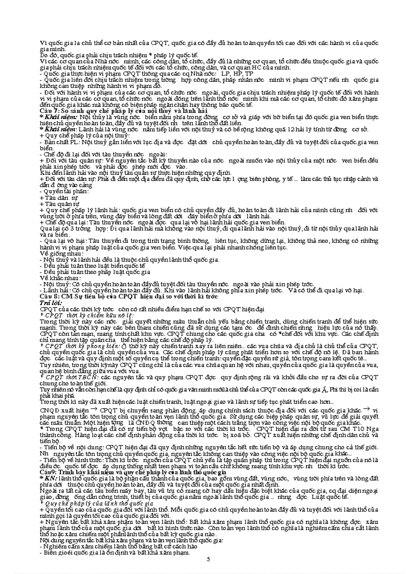 image for page Câu hỏi và đáp án môn thi luật công pháp quốc tế