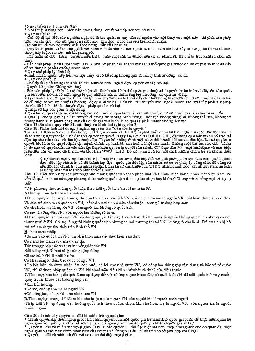 image for page Câu hỏi và đáp án môn thi luật công pháp quốc tế