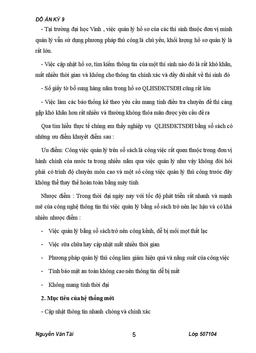 image for page Phân tích thiết kế hệ thống quản lý hồ sơ dự thi đại học