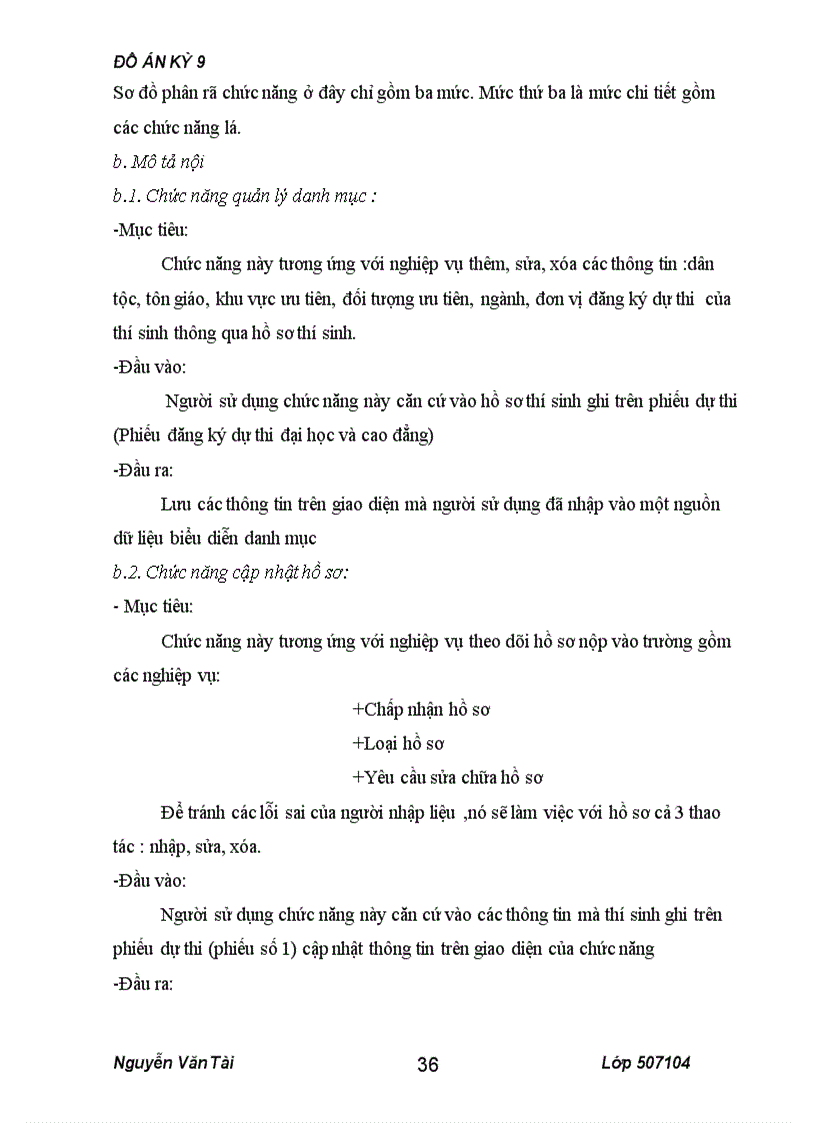 image for page Phân tích thiết kế hệ thống quản lý hồ sơ dự thi đại học