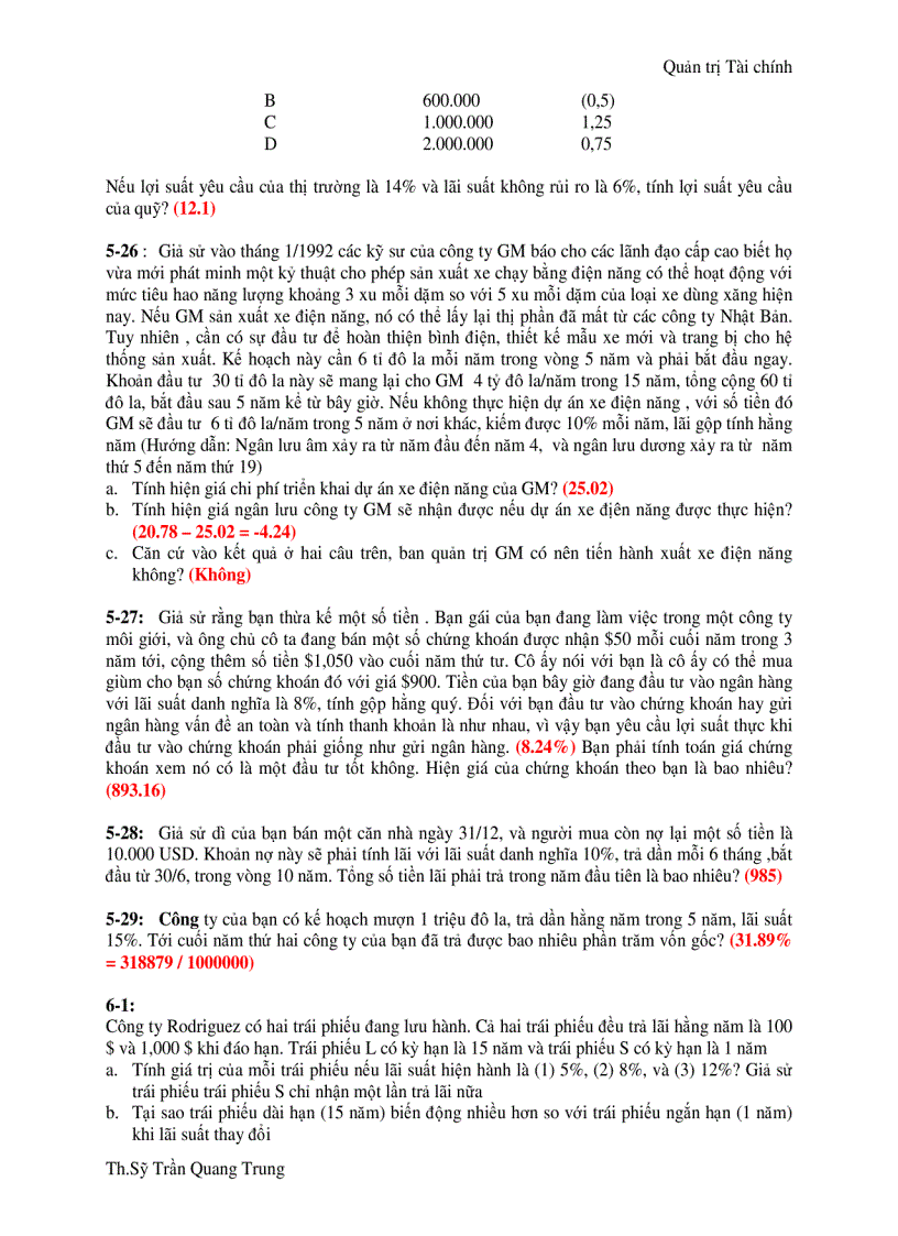 image for page Bài tập môn tài chính doanh nghiệp và quản trị dự án dầu tư