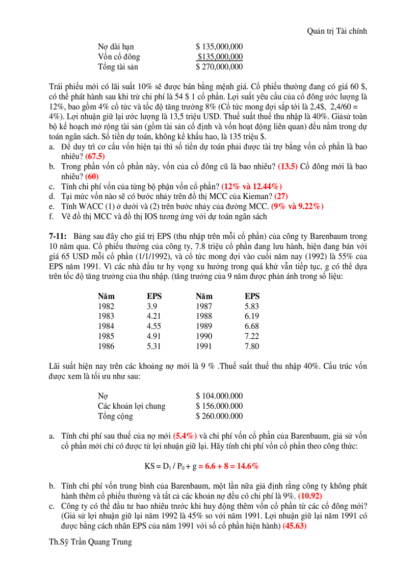 image for page Bài tập môn tài chính doanh nghiệp và quản trị dự án dầu tư