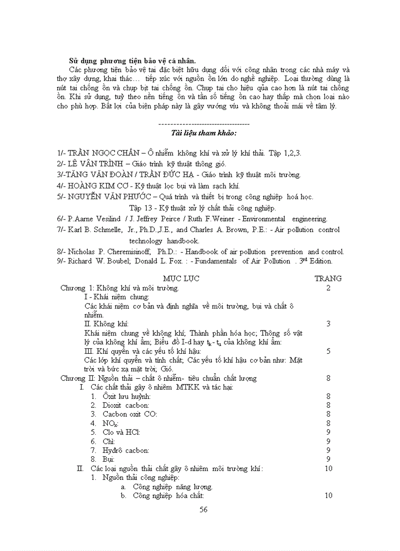 image for page Giáo Trình Kiểm soát ô nhiễm môi trường không khí
