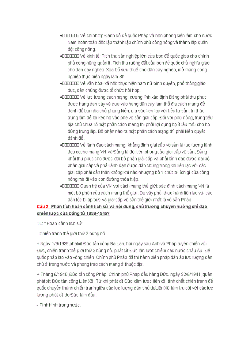 image for page Bộ câu hỏi ôn thi môn đường lối cách mạng