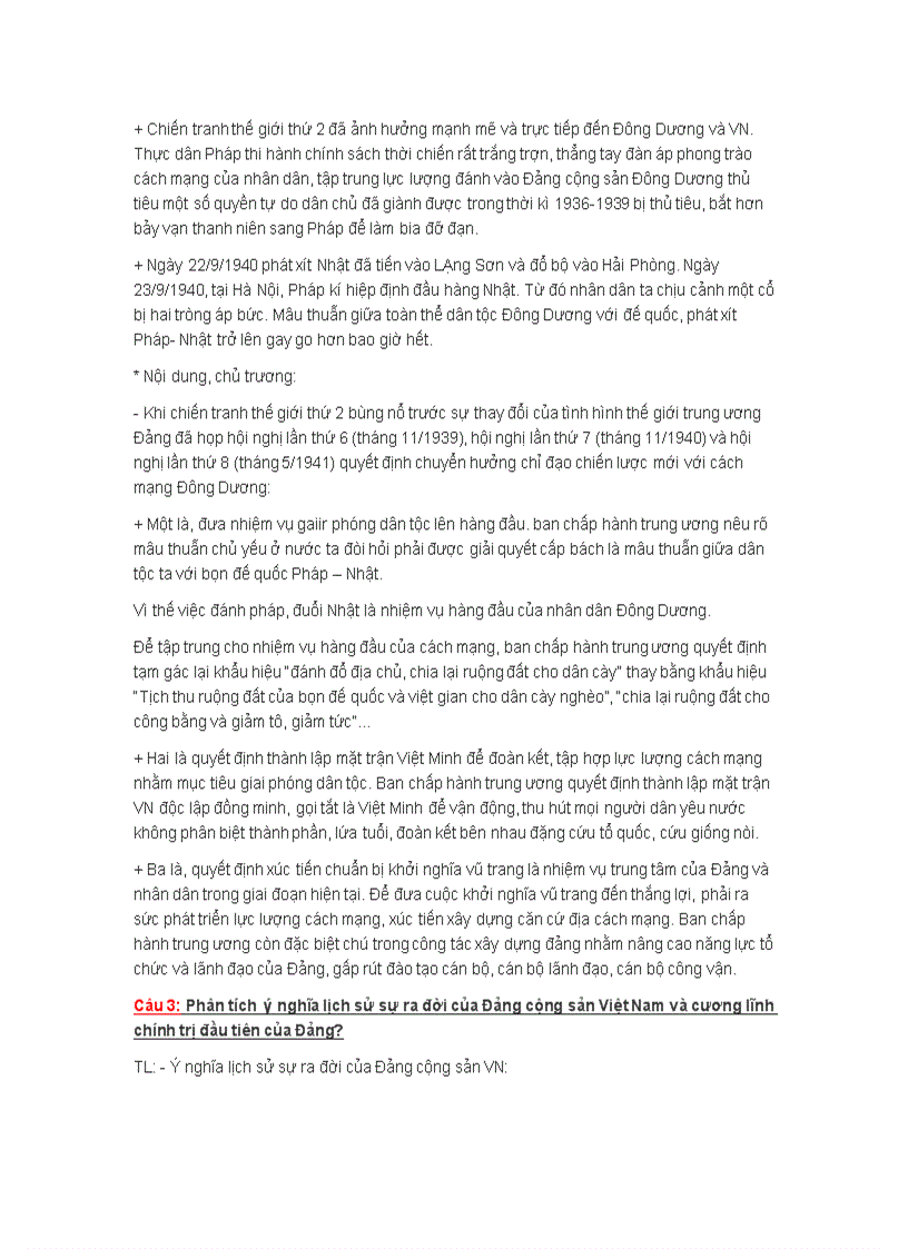 image for page Bộ câu hỏi ôn thi môn đường lối cách mạng