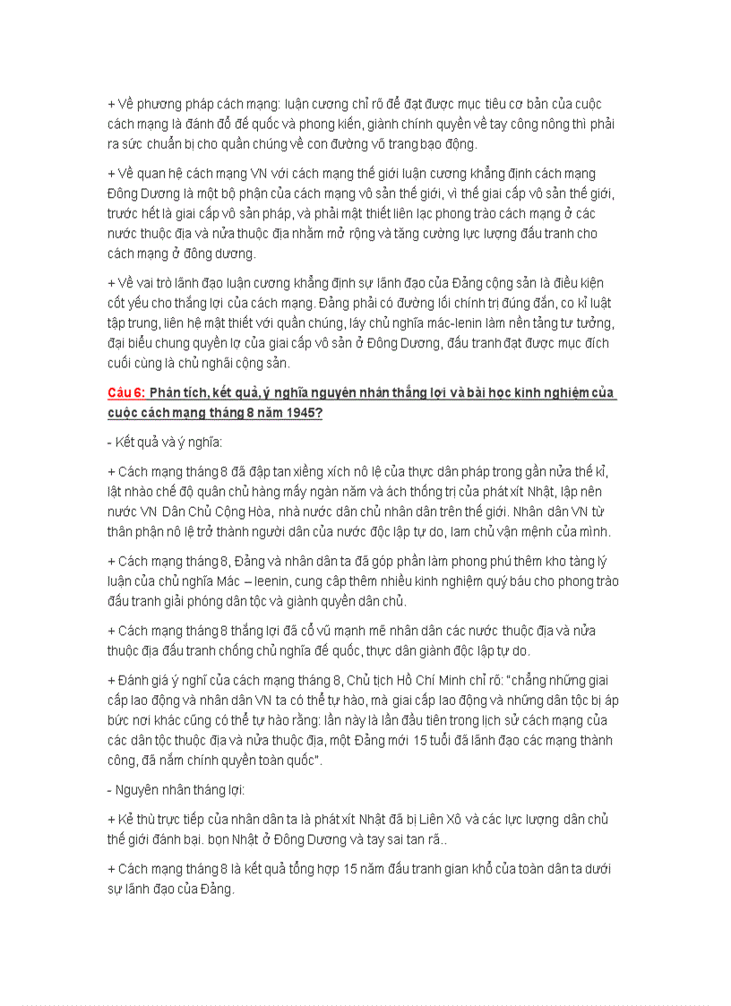 image for page Bộ câu hỏi ôn thi môn đường lối cách mạng