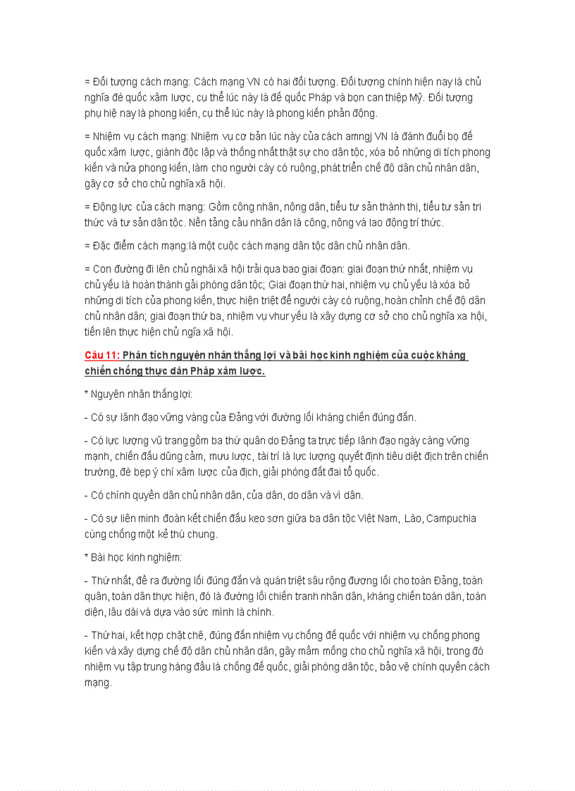 image for page Bộ câu hỏi ôn thi môn đường lối cách mạng