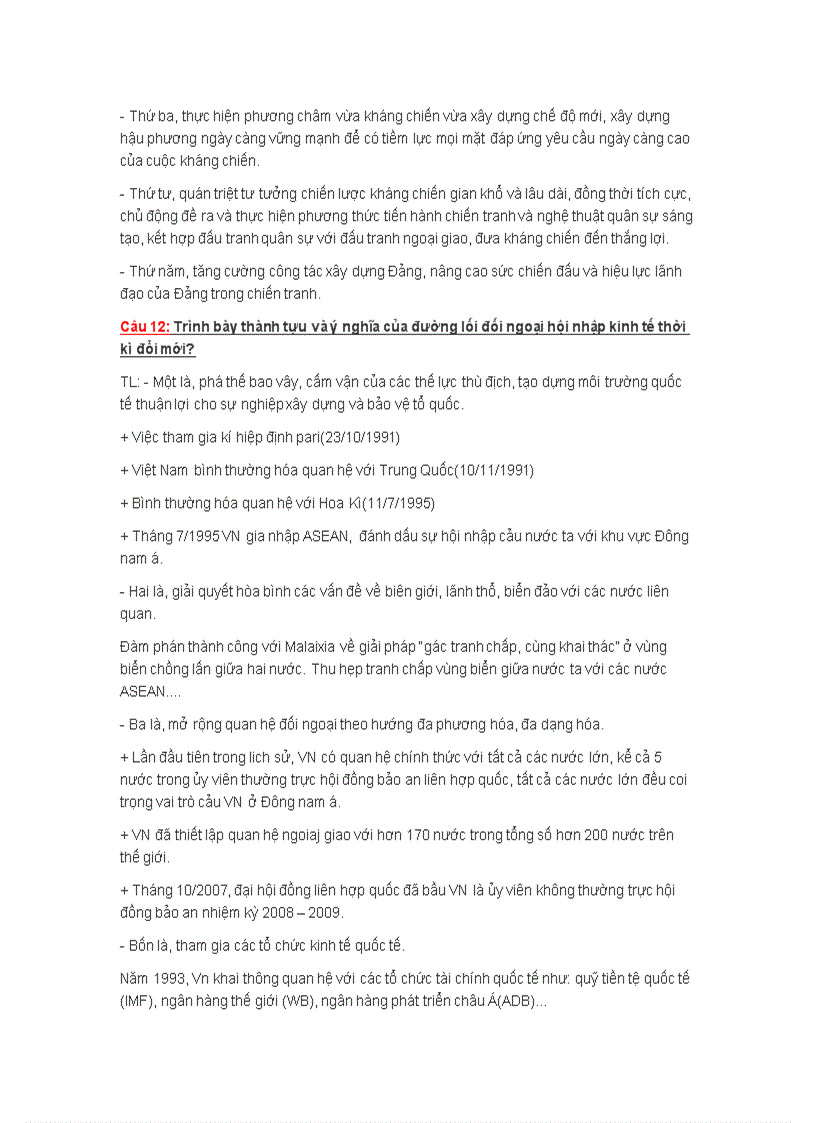 image for page Bộ câu hỏi ôn thi môn đường lối cách mạng