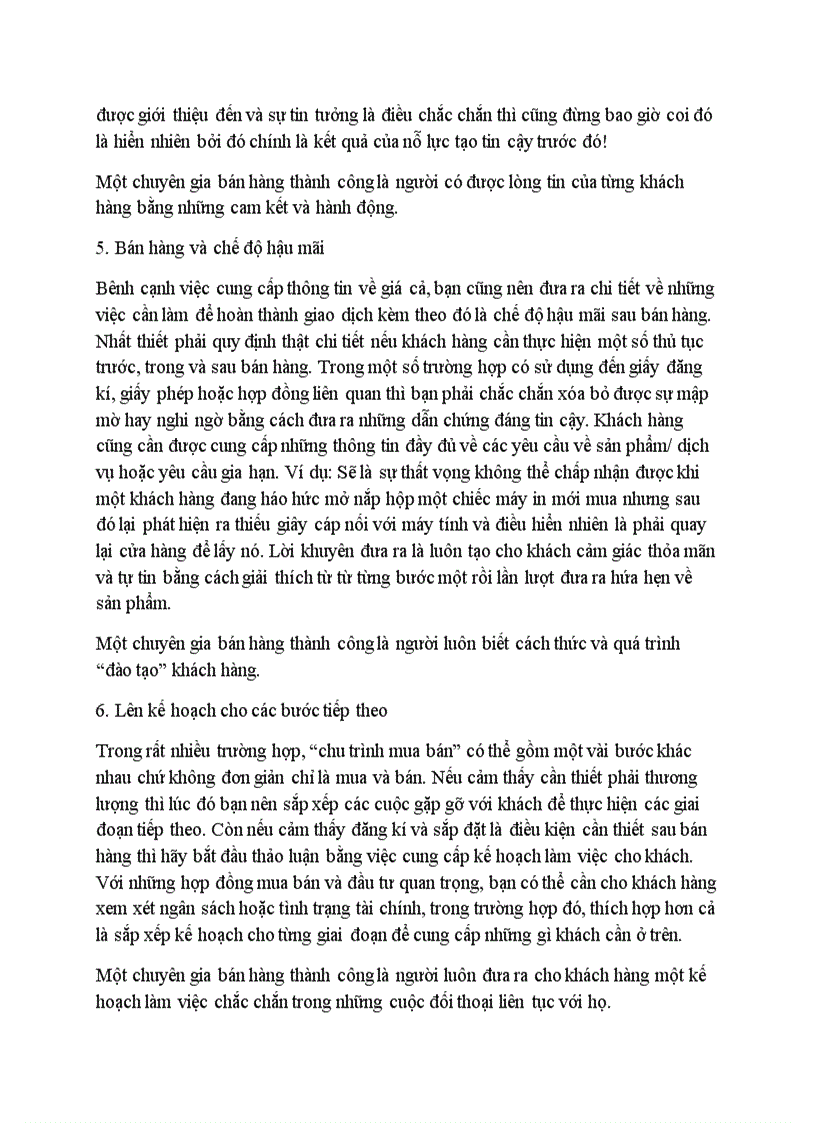 image for page Bí quyết bán hàng thành công