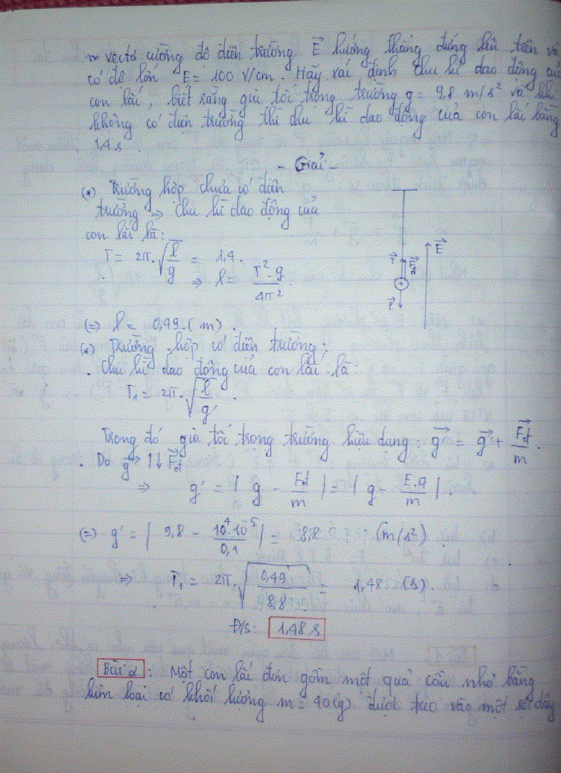 image for page Bài tập con lắc đơn luyện thi đại học