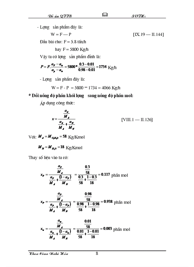 image for page Đồ án hóa công chưng cất axeton và nước tháp đệm