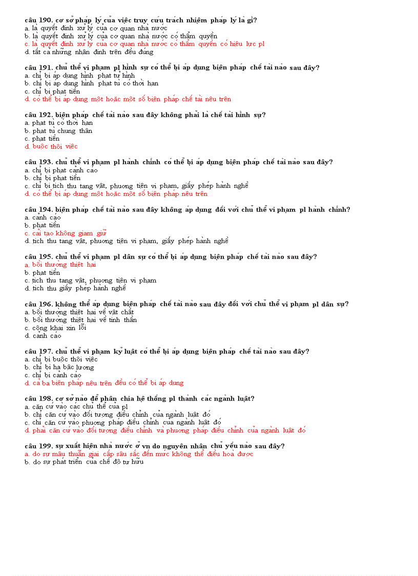 image for page Đề thi môn pháp luật đại cương dùng cho tất cả các trường đại học cao đẳng