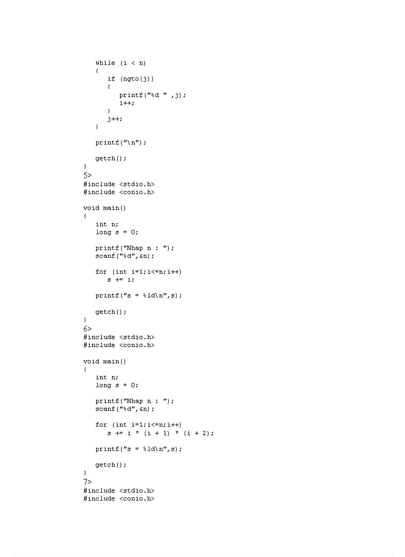 image for page Các bài tập lập trình c và bài giải
