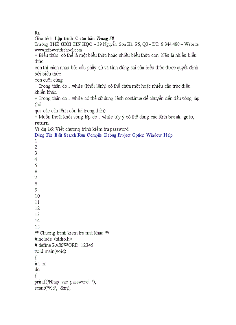 image for page Giáo trình ngôn ngữ lập trình c