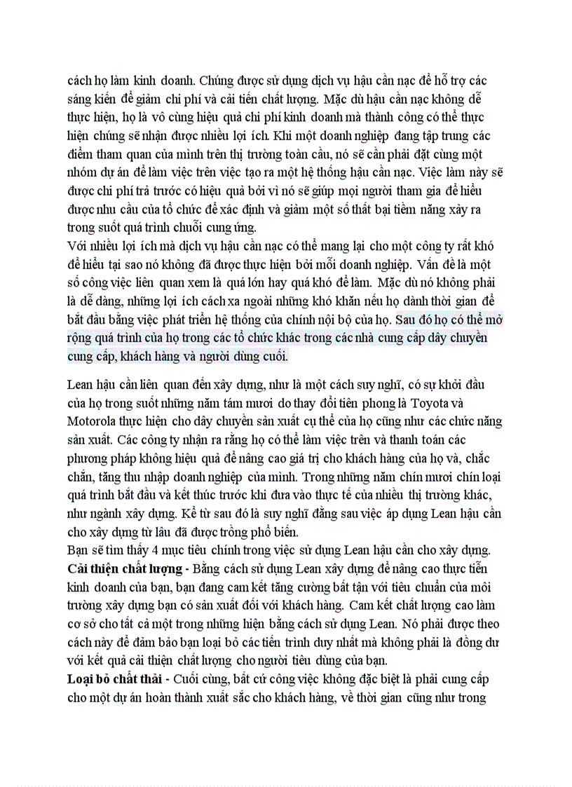 image for page Phân tích chiến lược Lean trong Quản trị hậu cần