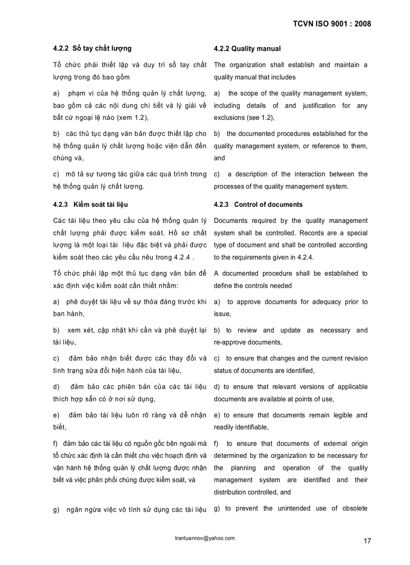 image for page Tiêu chuẩn Việt Nam OSO 9001 2008 song ngữ