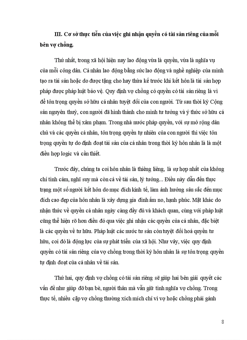 image for page Cơ sở lý luận và thực tiễn của việc ghi nhận quyền có tài sản riêng của mỗi bên vợ chồng