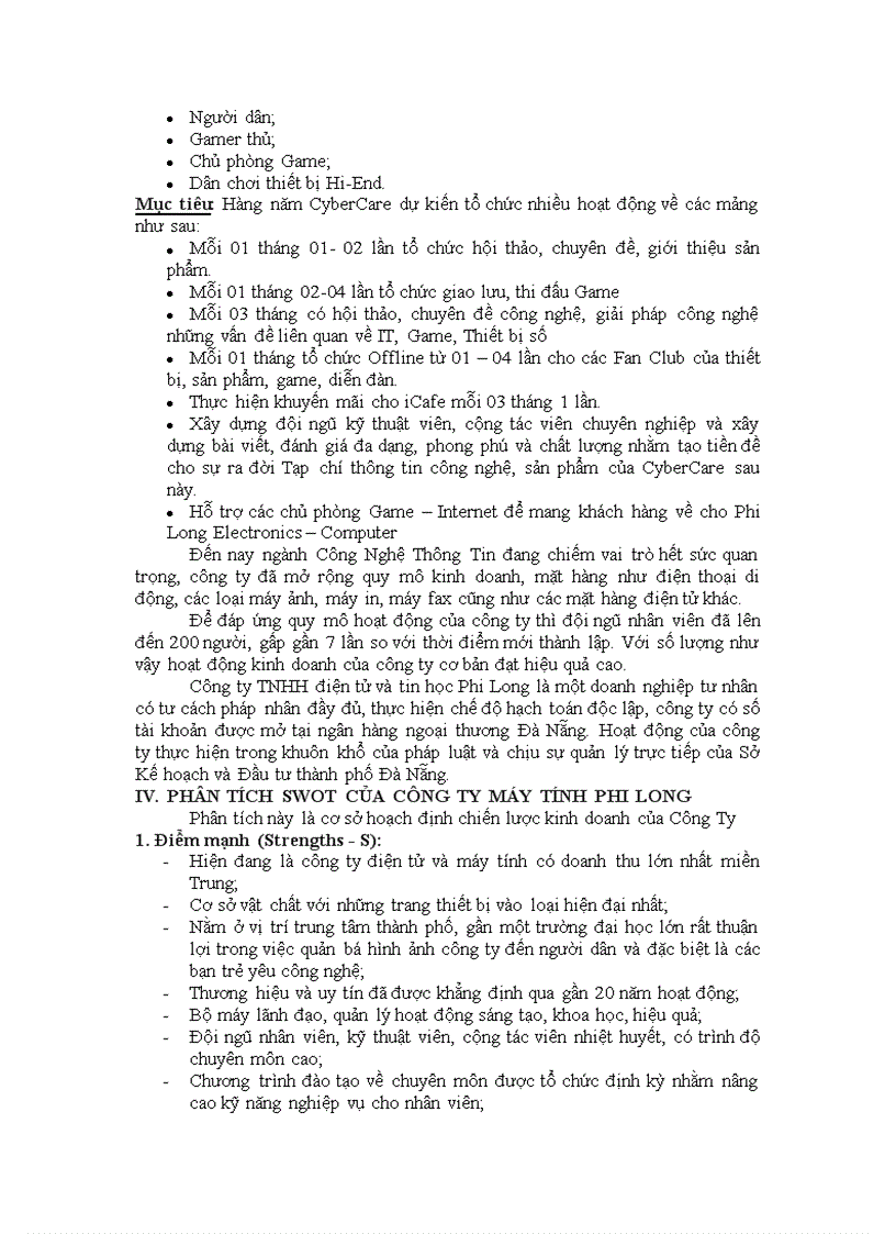 image for page Phân tích ma trận SWOT của công ty máy tính Phi Long