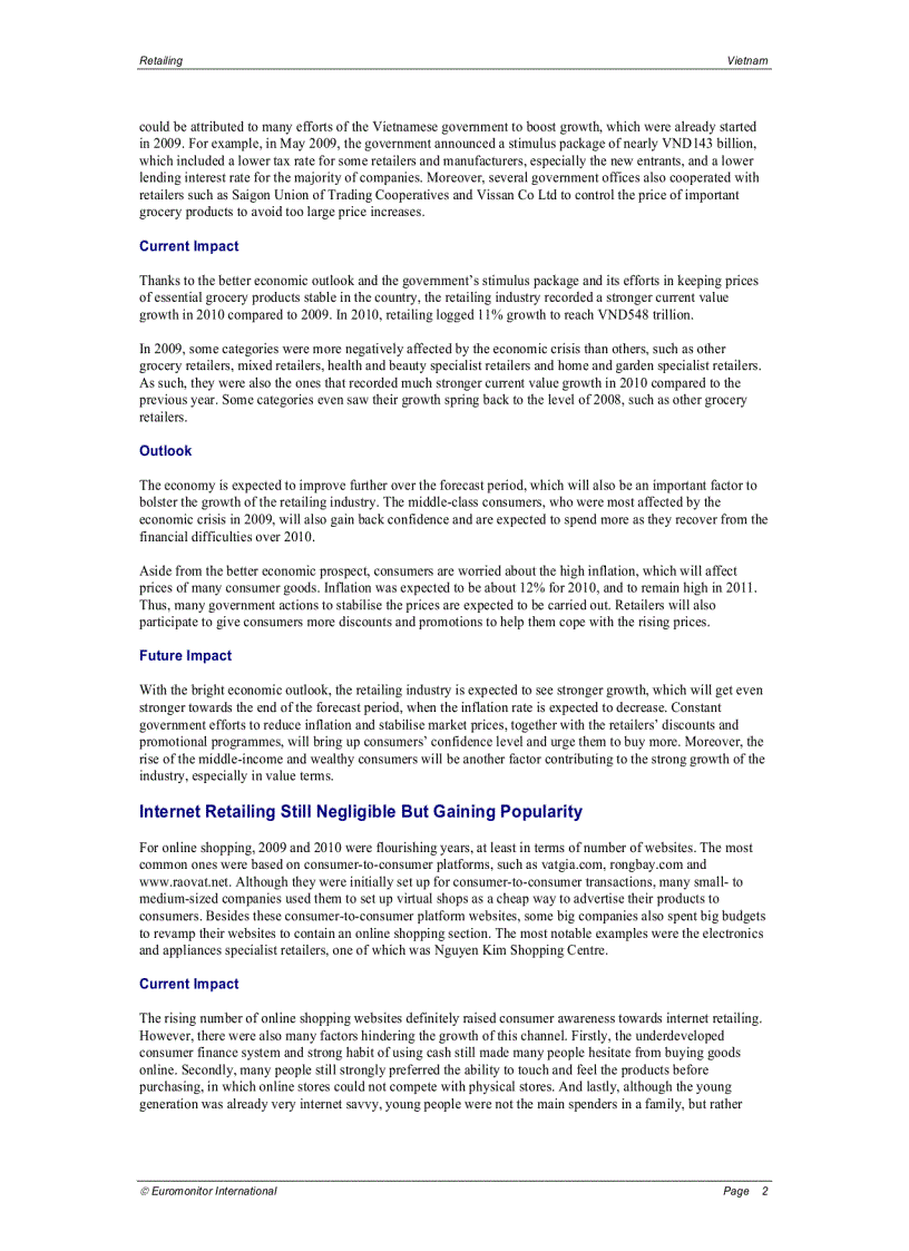image for page Báo cáo ngành bán lẻ việt nam 2010