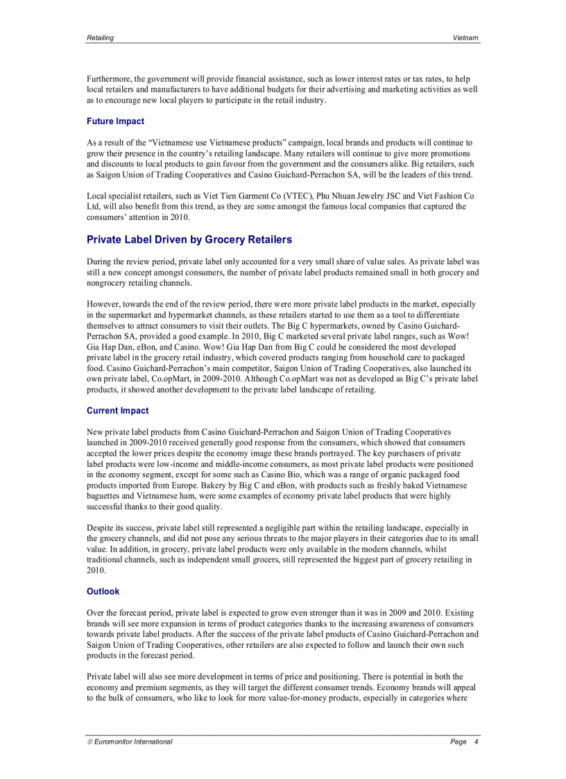 image for page Báo cáo ngành bán lẻ việt nam 2010