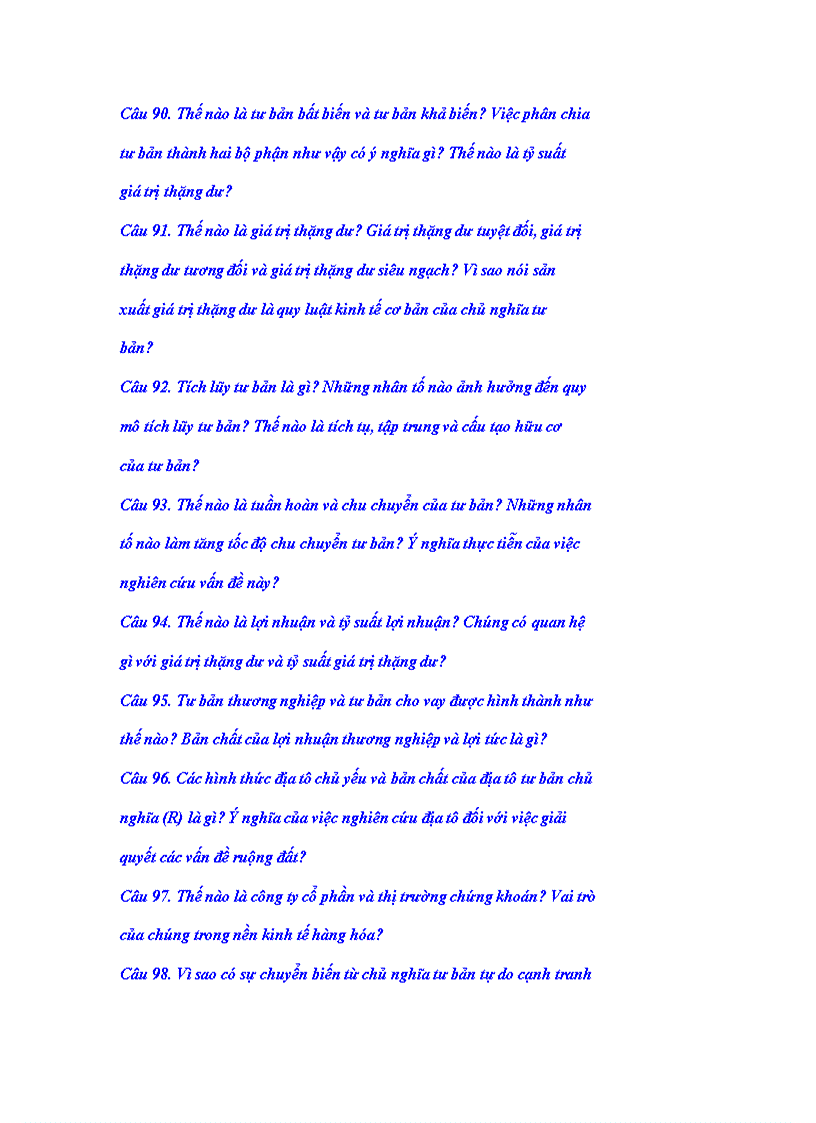 image for page 100 câu ôn thi tự luận môn kinh tế chính trị Mác 2 đề mở