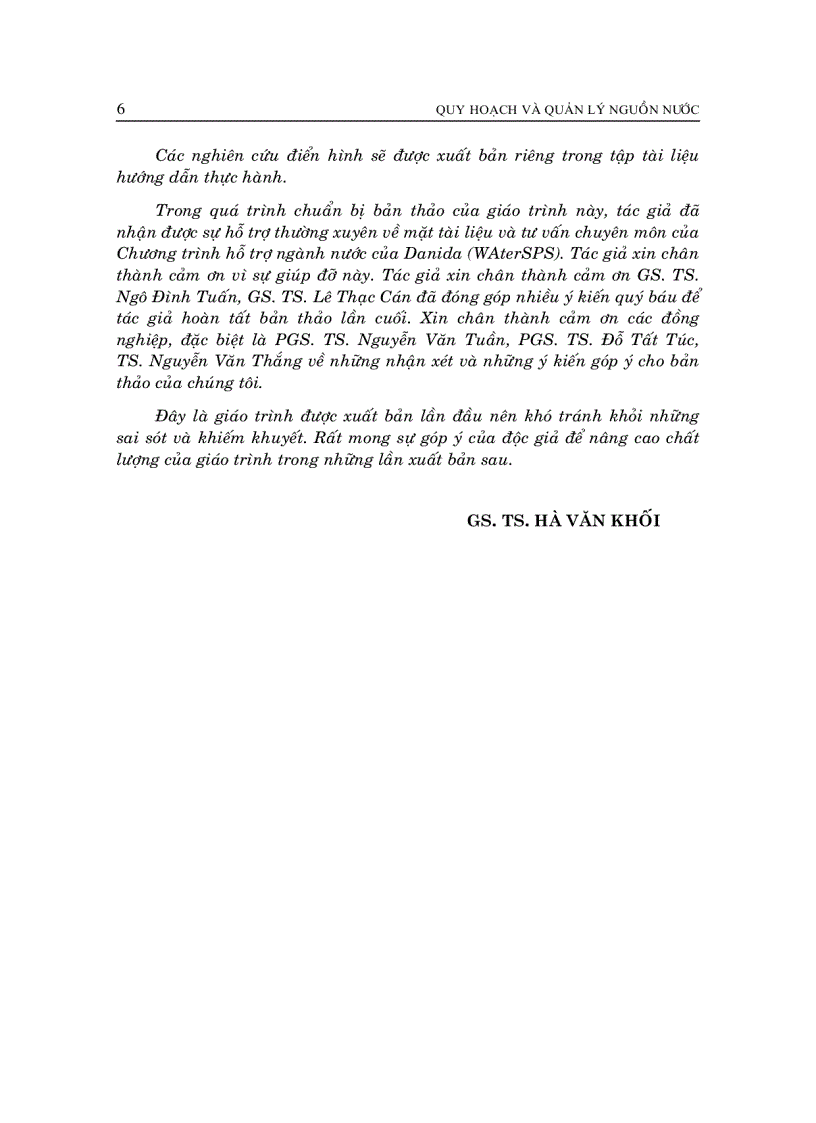 image for page Giáo trình quy hoạch và quản lý nguồn nước