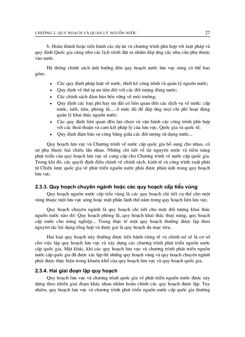image for page Giáo trình quy hoạch và quản lý nguồn nước