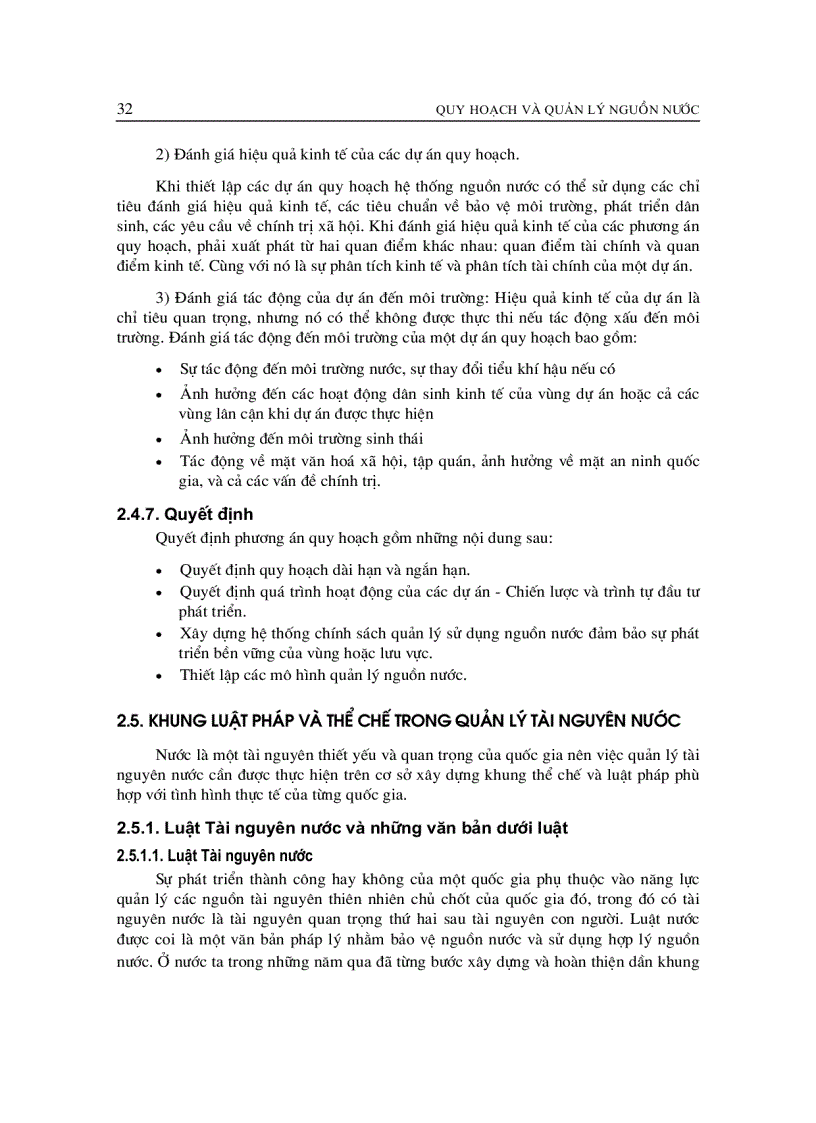 image for page Giáo trình quy hoạch và quản lý nguồn nước