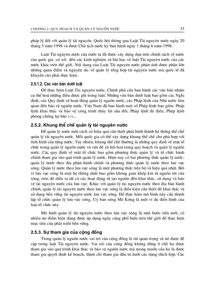 image for page Giáo trình quy hoạch và quản lý nguồn nước