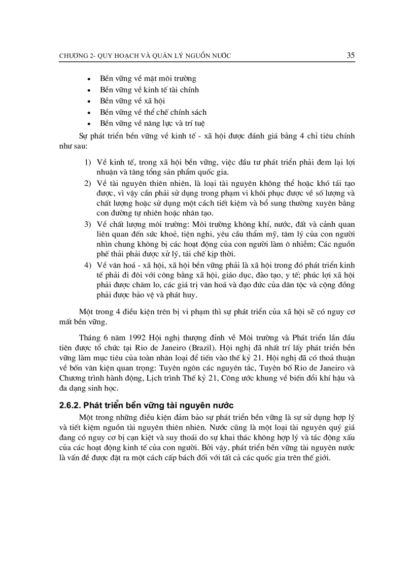 image for page Giáo trình quy hoạch và quản lý nguồn nước