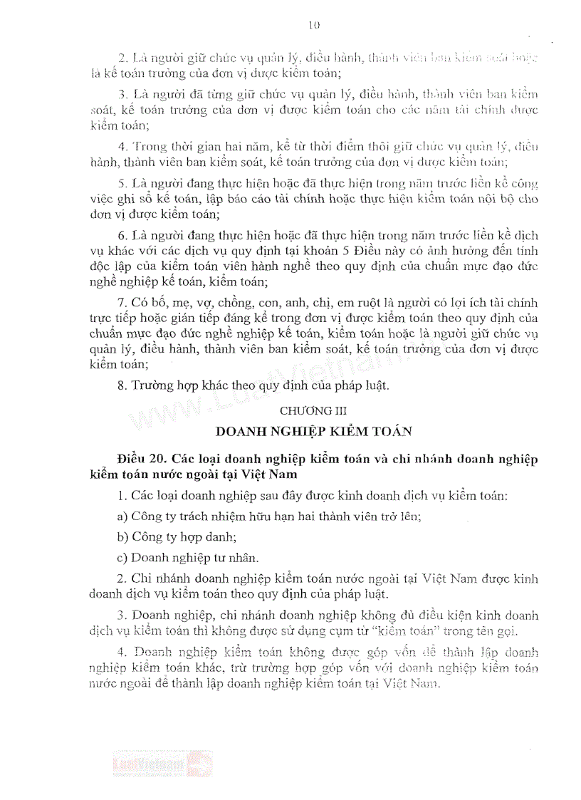 image for page Luật kiểm toán độc lập