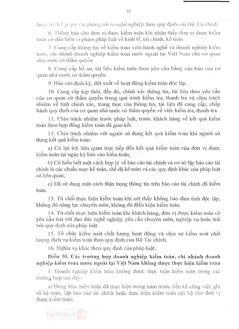 image for page Luật kiểm toán độc lập
