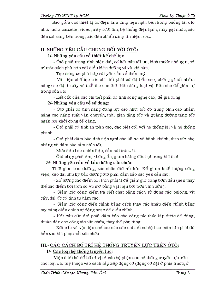 image for page Giáo trình cấu tạo khung gầm ôtô