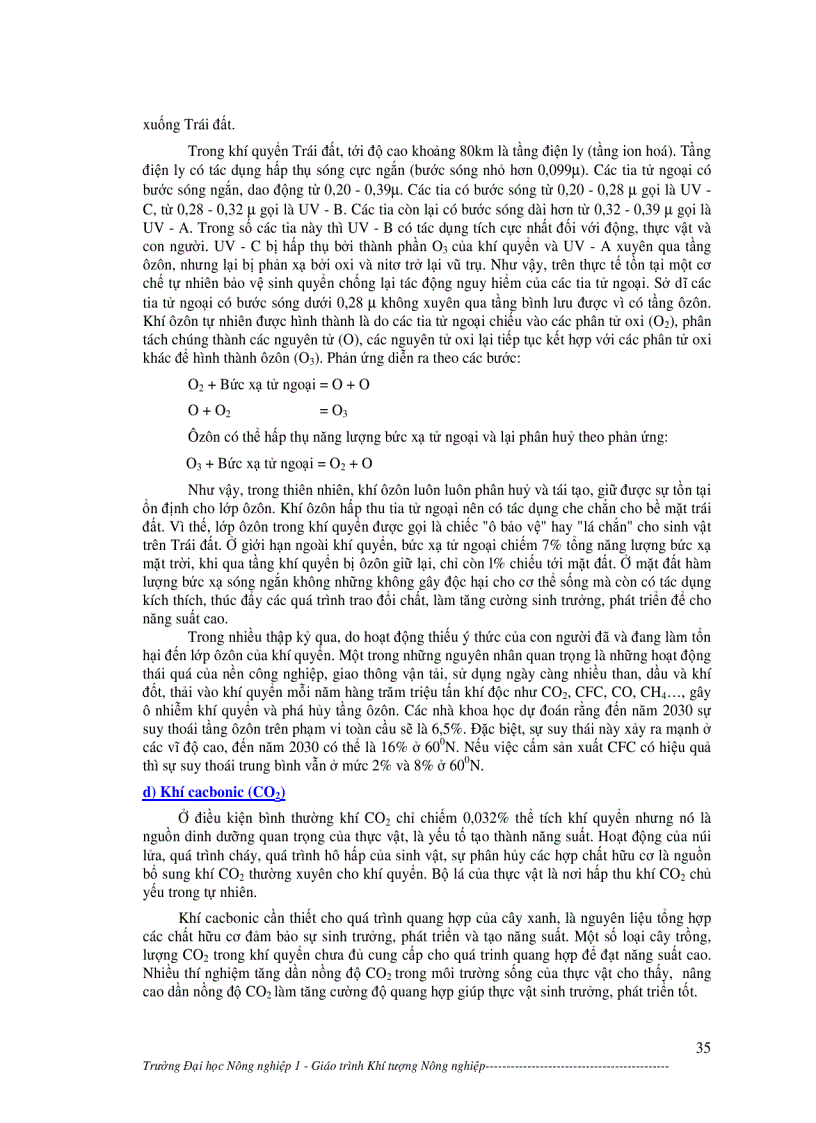 image for page Giáo trình khí tượng nông nghiệp 1