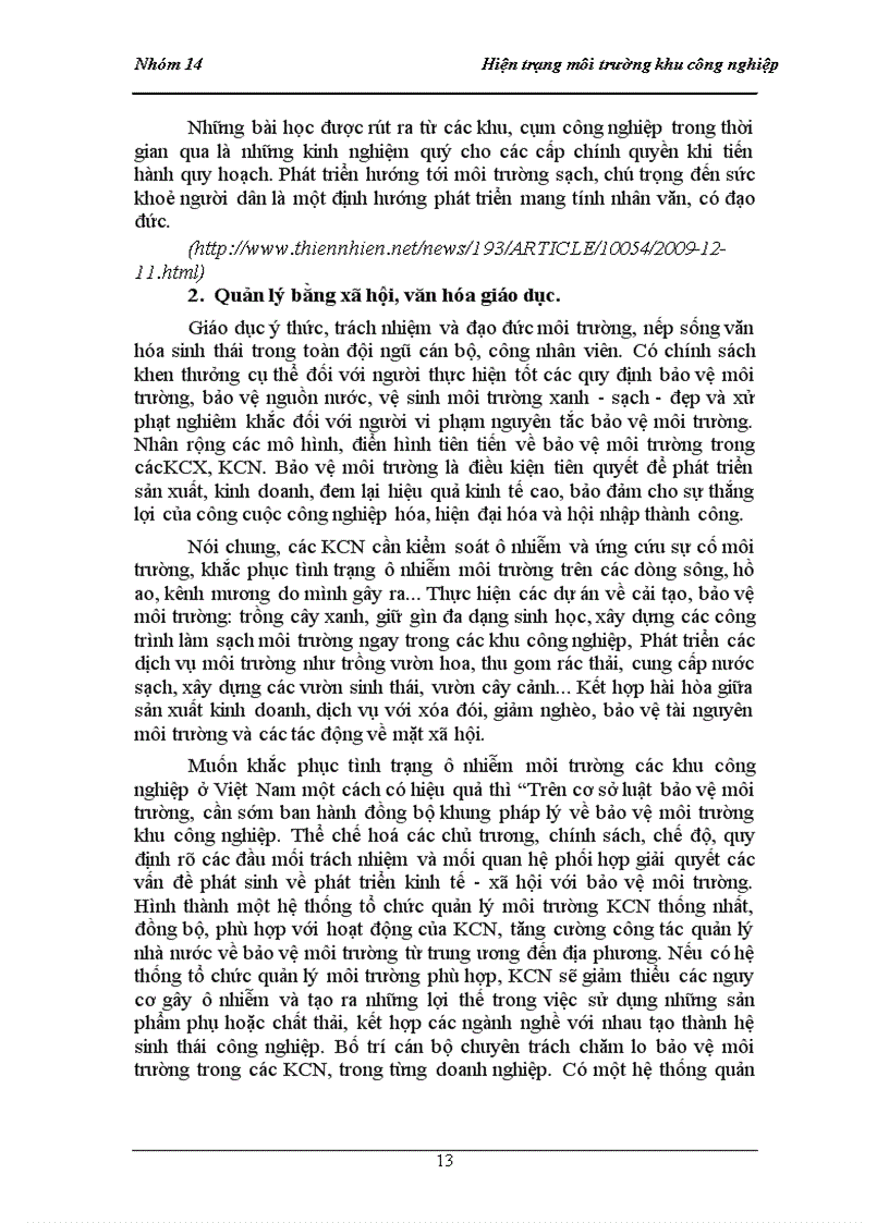 image for page Quản lý môi trường khu công nghiệp