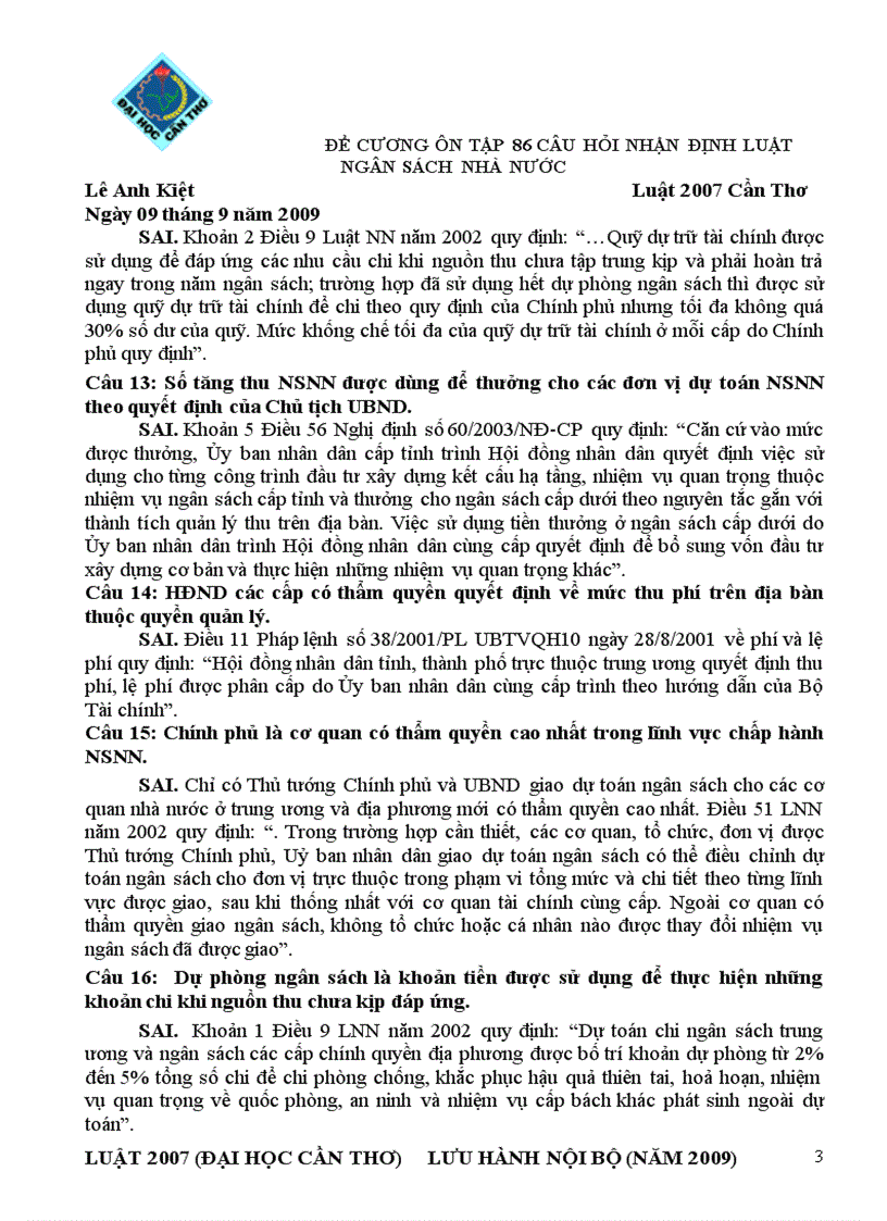 image for page Tài liệu ôn thi Luật tài chính ĐH Luật HN 2011