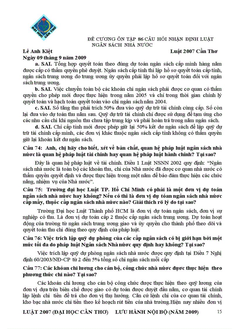 image for page Tài liệu ôn thi Luật tài chính ĐH Luật HN 2011