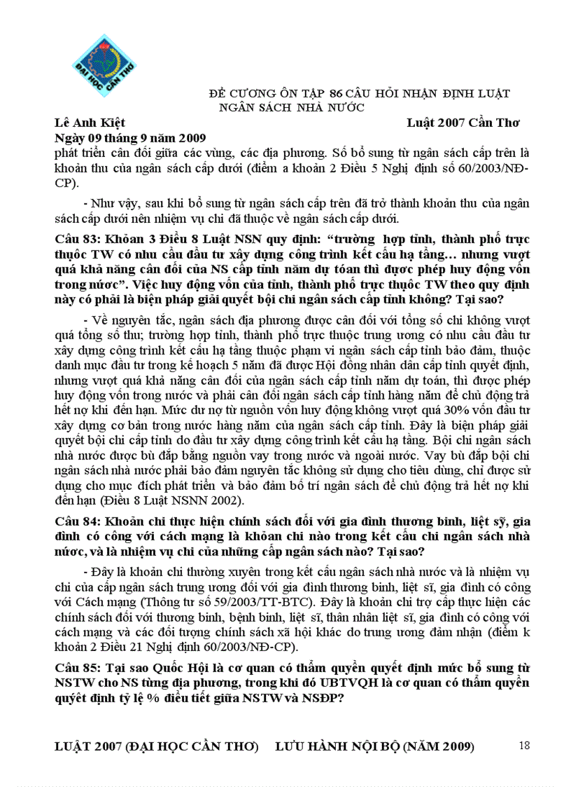 image for page Tài liệu ôn thi Luật tài chính ĐH Luật HN 2011