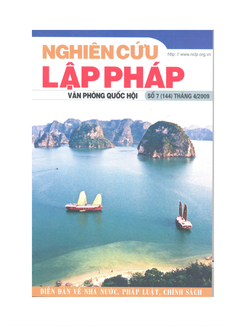 Tạp chí nghiên cứu lập pháp năm 2009