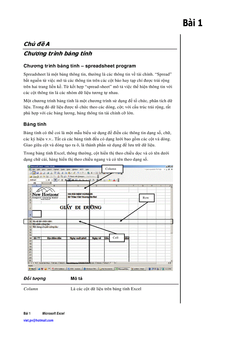 image for page Excel căn bản 2