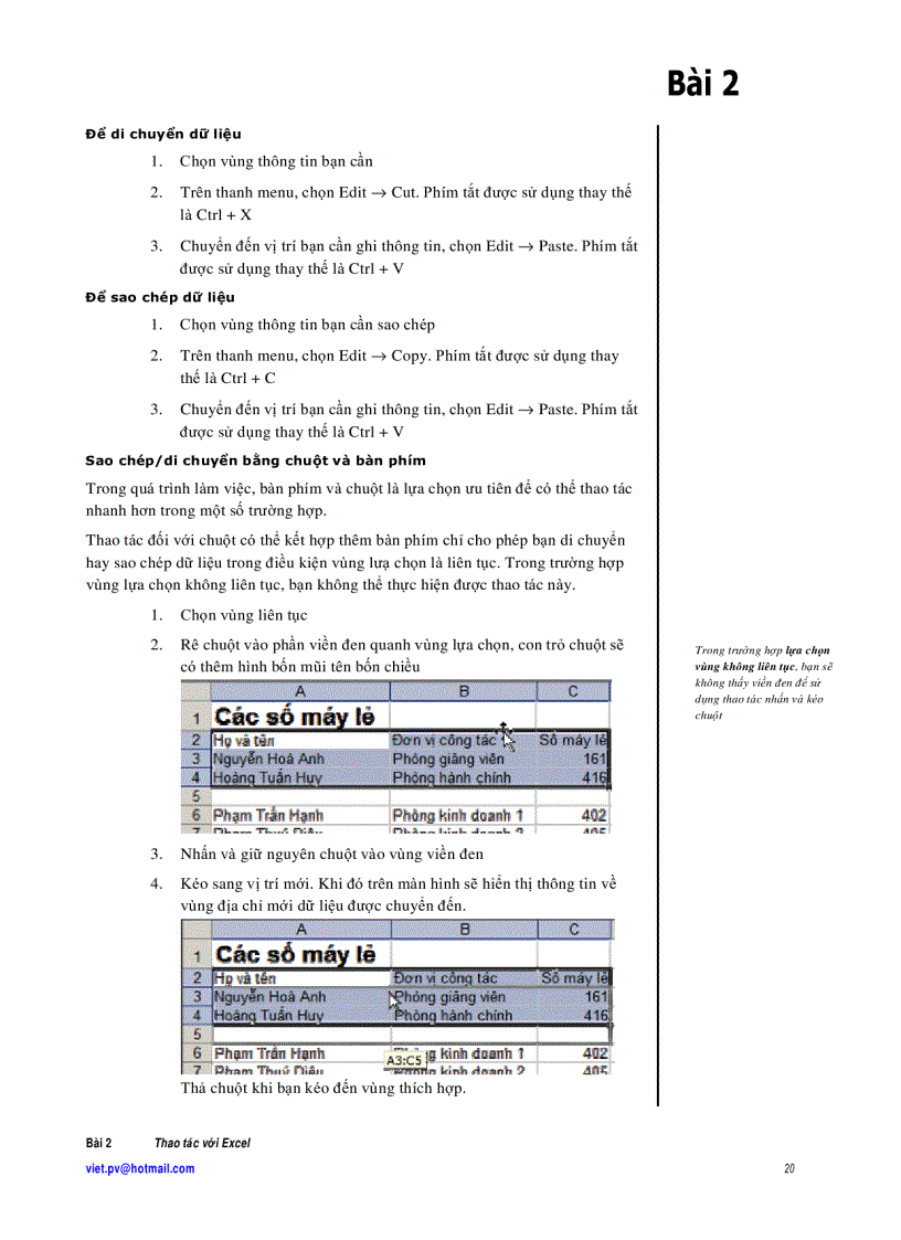 image for page Excel căn bản 2