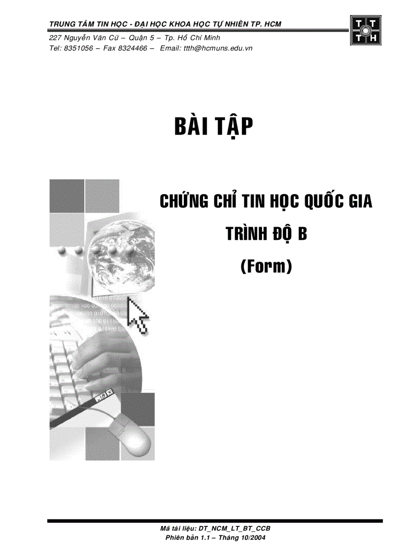 image for page Tài liệu hướng dẫn học tin học trình độ B phần Query Report Form và lập trình VBA lý thuyết lẫn bài tập