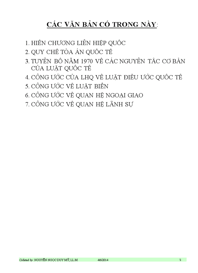 image for page Tập hợp một số văn bản tham khảo dùng cho môn học LUẬT QUỐC TẾ