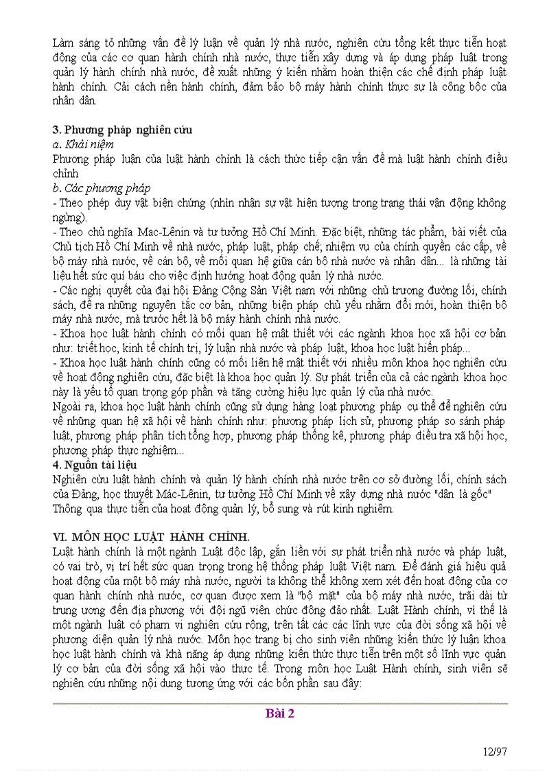 image for page Bài giảng môn Luật hành chính trường Đại học Luật Hà Nội