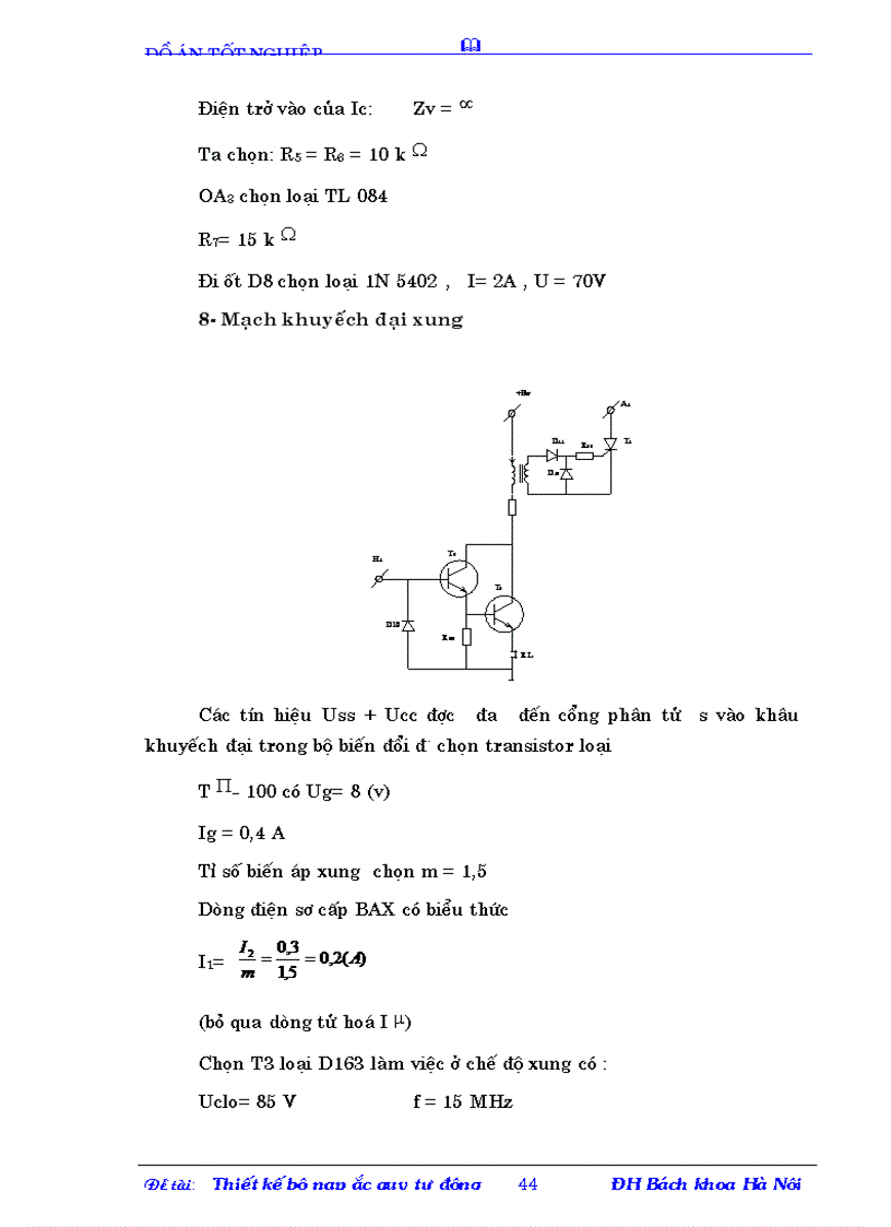 image for page Đồ án Thiết kế bộ nạp ắc qui tự động TĐH BK