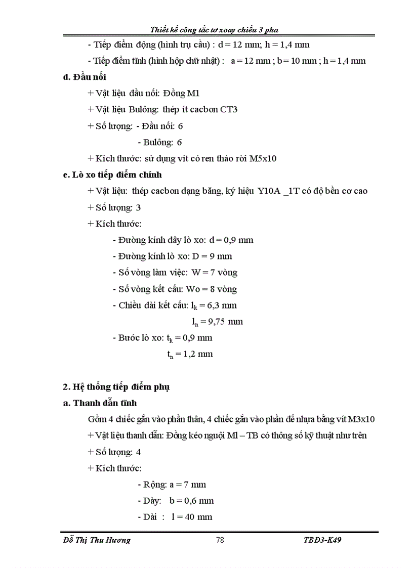 image for page Đồ án thiết kế công tắc tơ xoay chiều 3 pha TDH BK