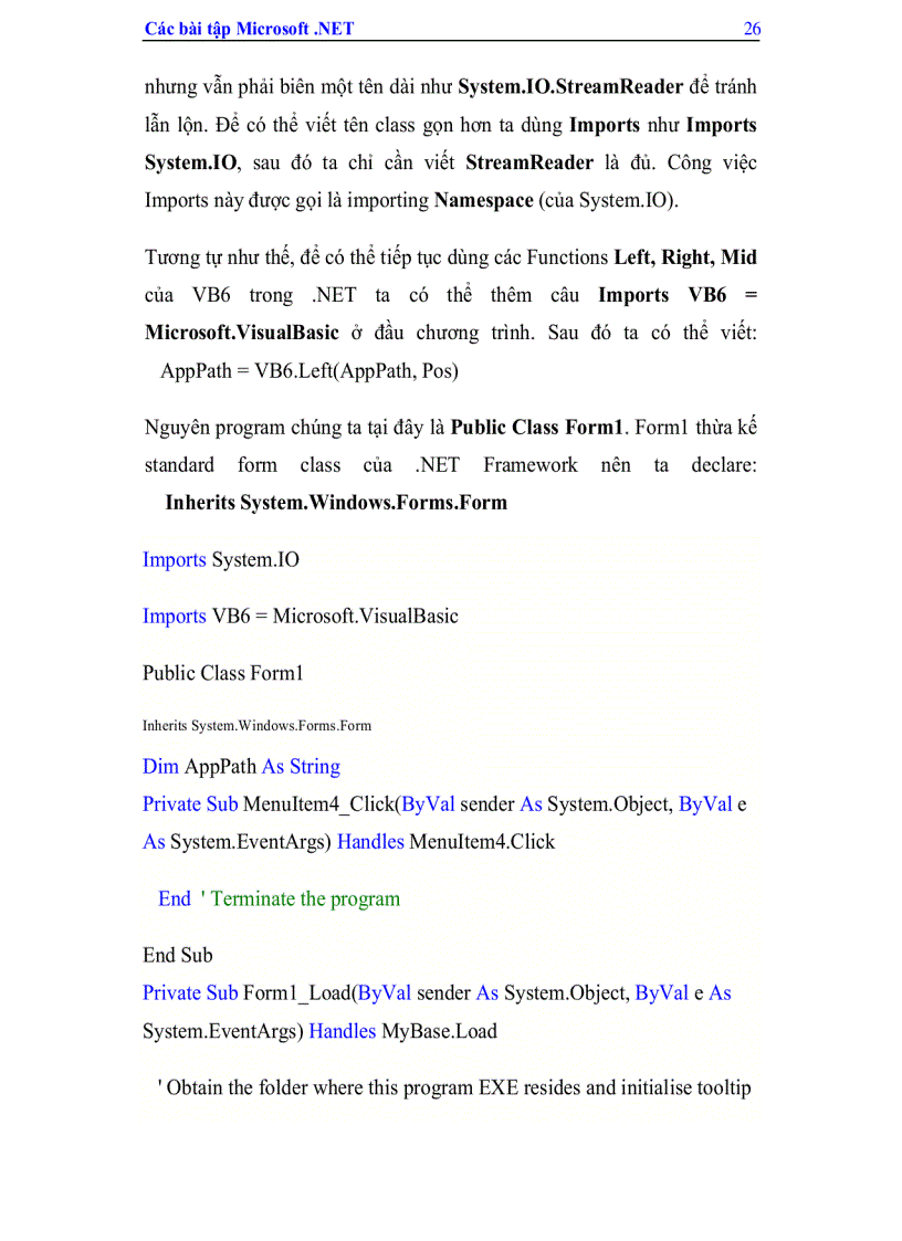 image for page Bài tập Visual Studio Net