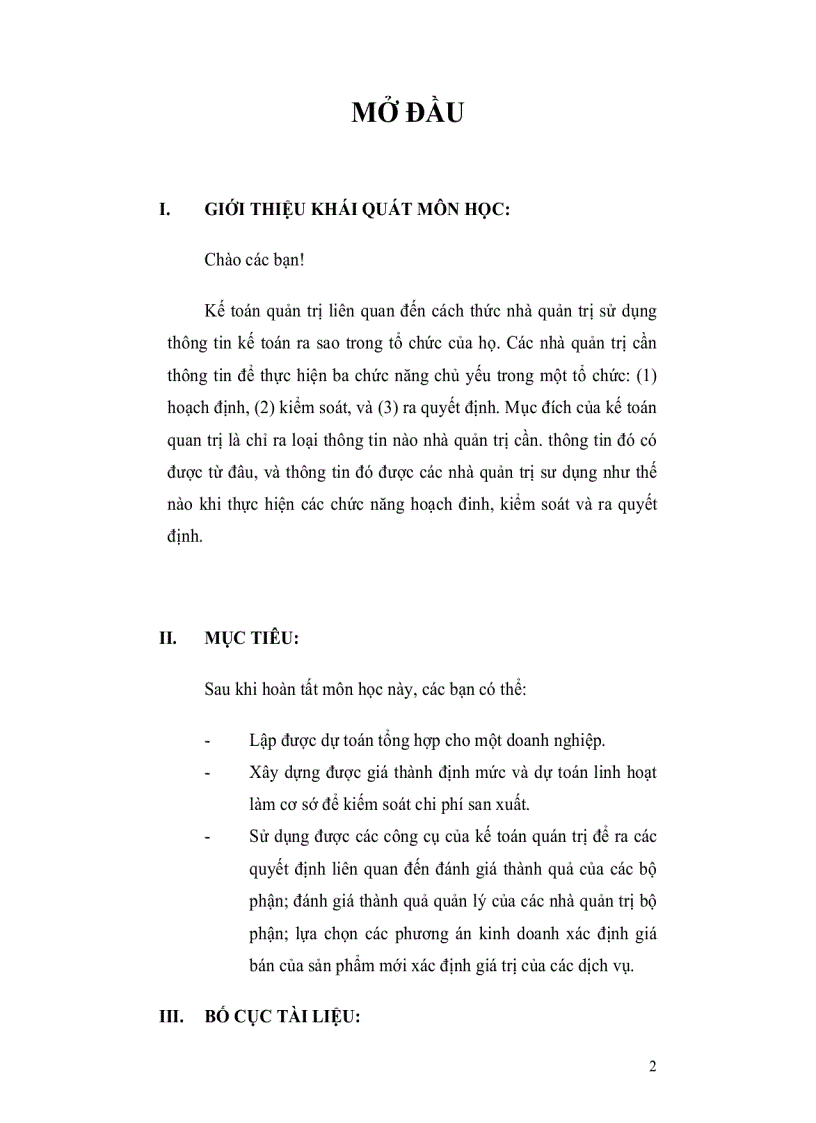 image for page Bài giảng Kế toán quản trị ĐH Kế toán HCM